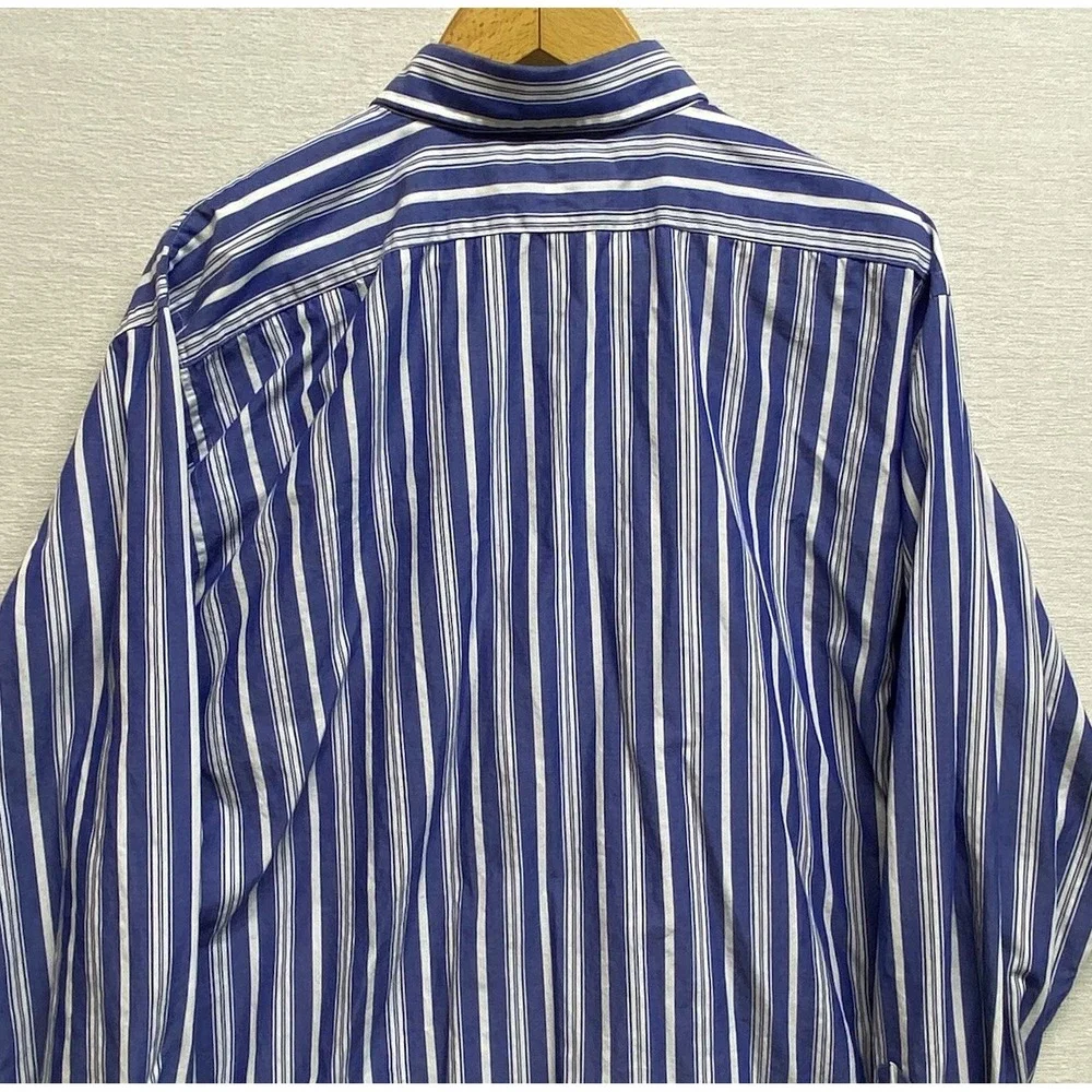 Polo Ralph Lauren Alcott Button Down Shirt‎ Mens 17 1/2 (36/37) Striped Pony